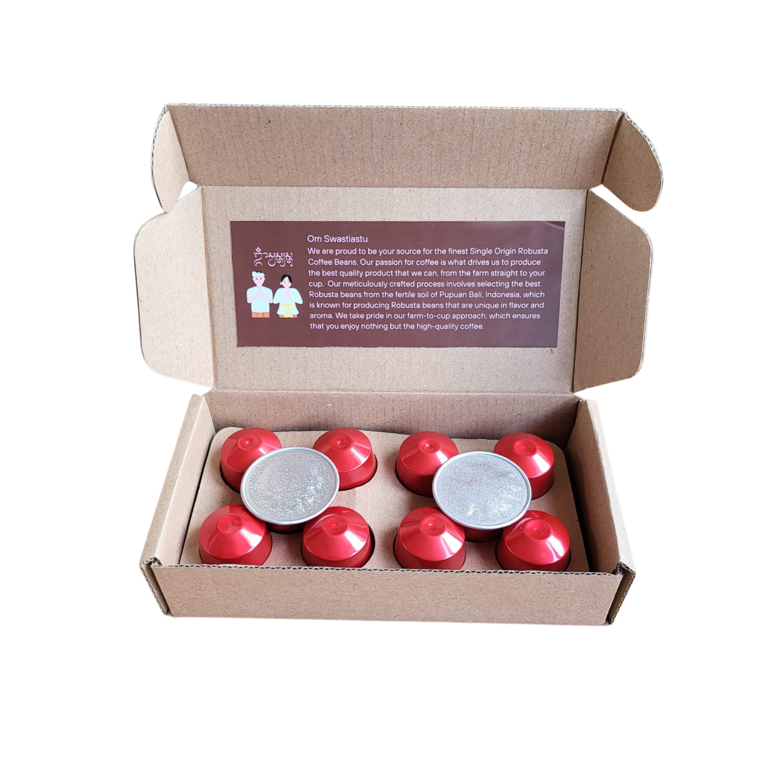 Coffee Capsules - Natural 10 capsules @5.5g